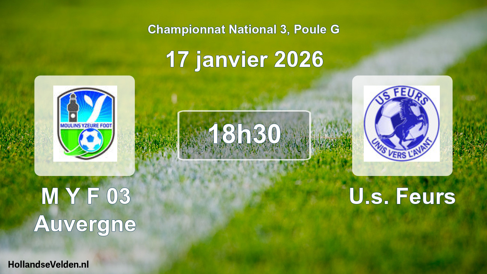 Scheduled Match: M Y F 03 Auvergne - U.s. Feurs (17 January 2026)