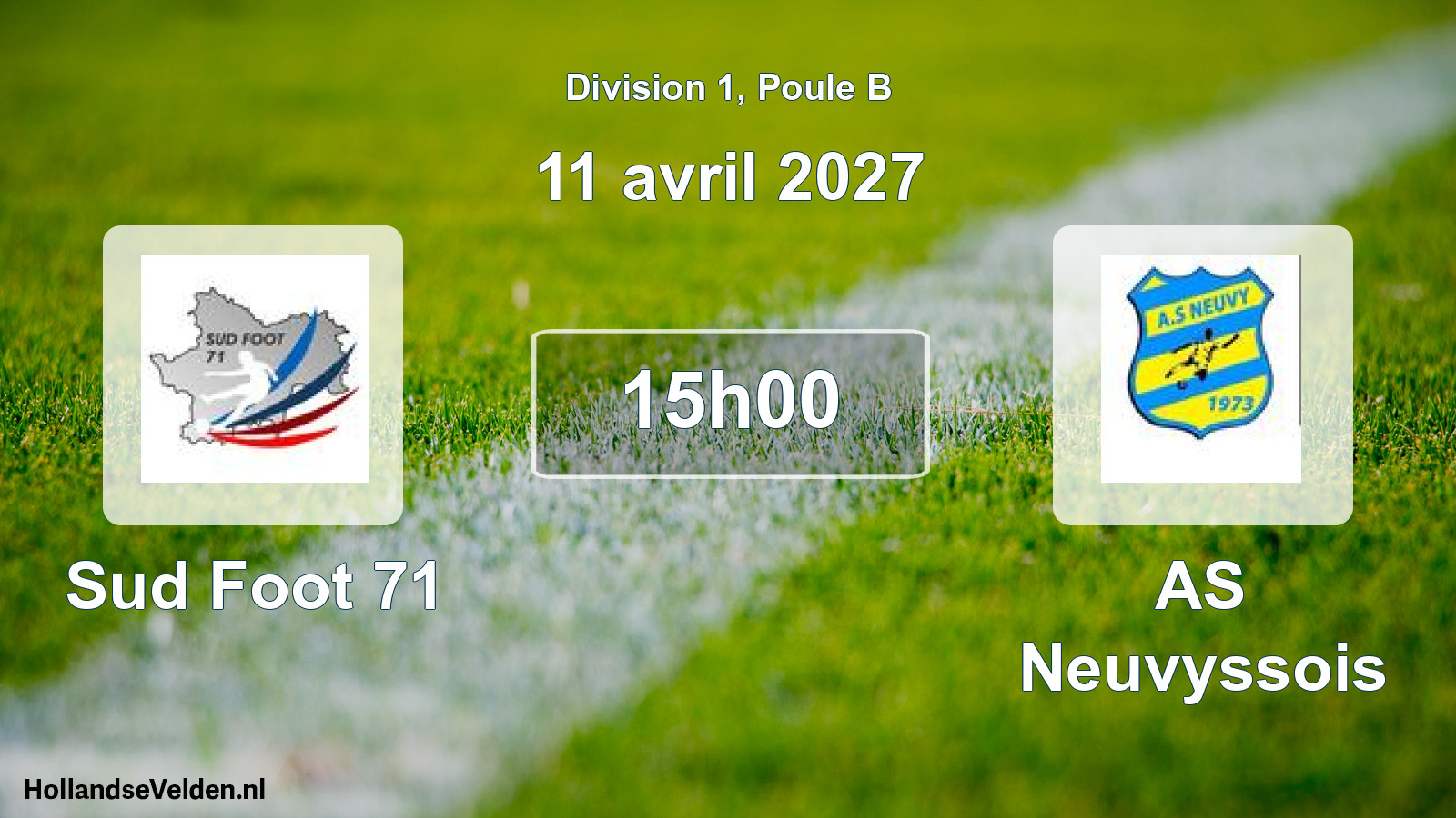 Geplande wedstrijd: Sud Foot 71 - AS Neuvyssois (11 april 2027)