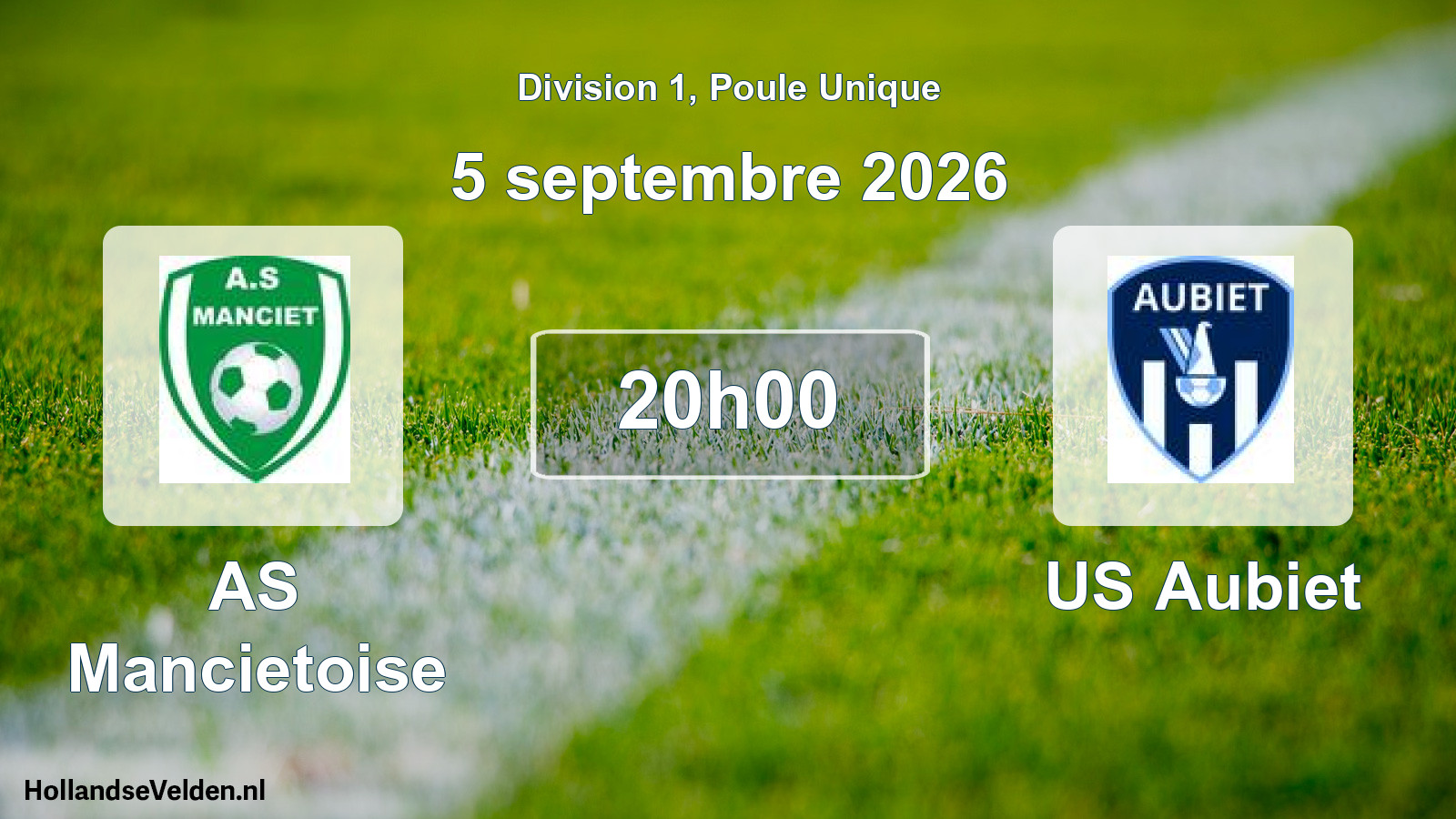 Match programmé: AS Mancietoise - US Aubiet (5 septembre 2026)