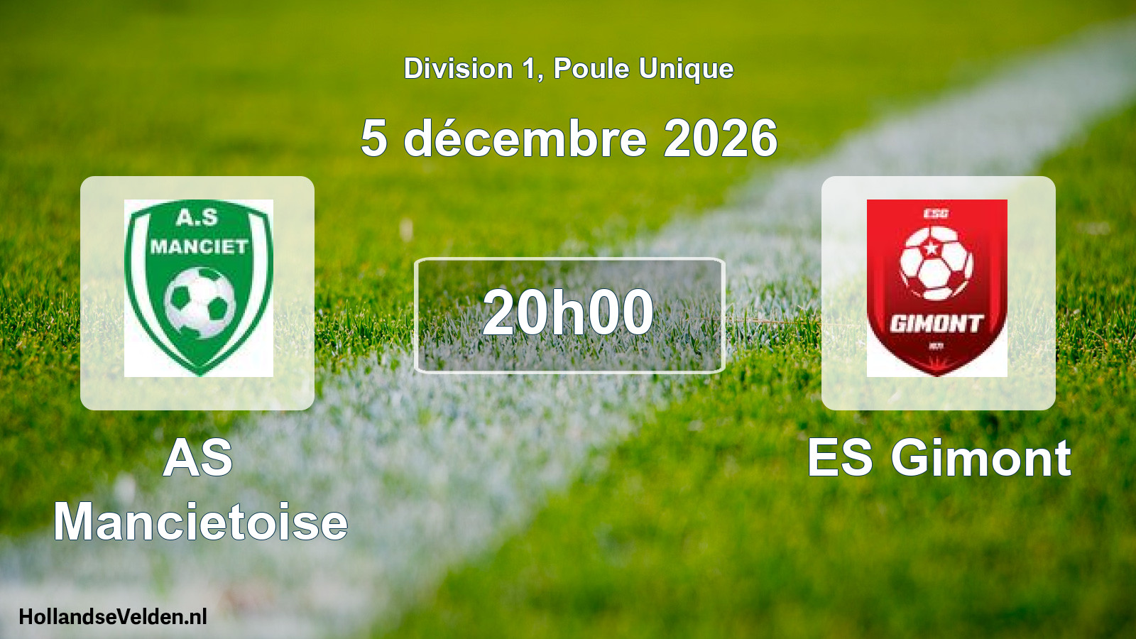 Match programmé: AS Mancietoise - ES Gimont (5 décembre 2026)