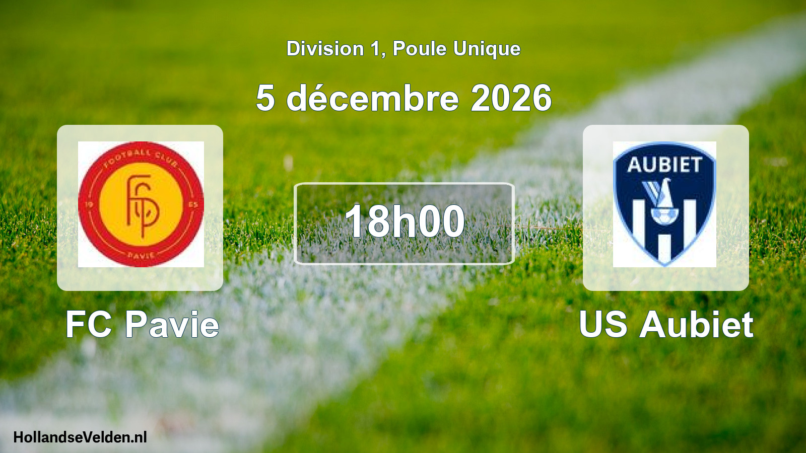 Match programmé: FC Pavie - US Aubiet (5 décembre 2026)