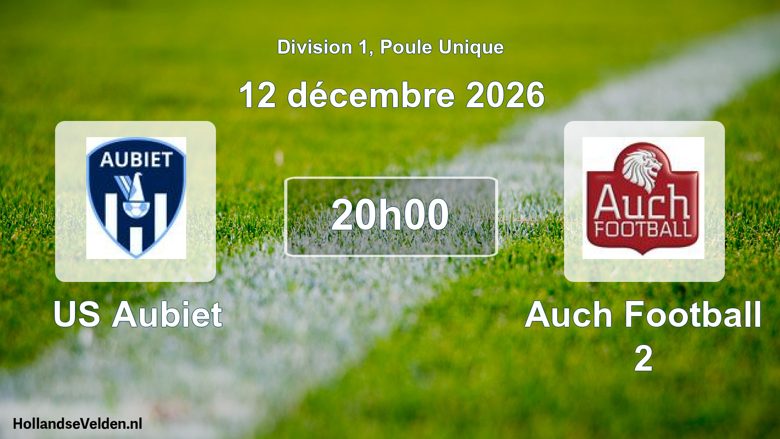 Scheduled Match: US Aubiet - Auch Football 2 (12 December 2026)