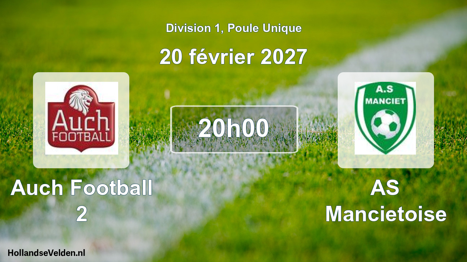 Scheduled Match: Auch Football 2 - AS Mancietoise (20 February 2027)