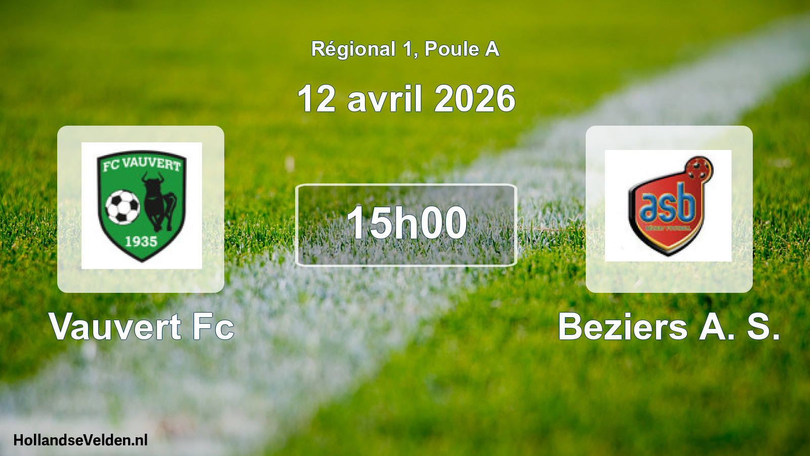 Geplande wedstrijd: Vauvert Fc - Beziers A. S. (12 avril 2026)