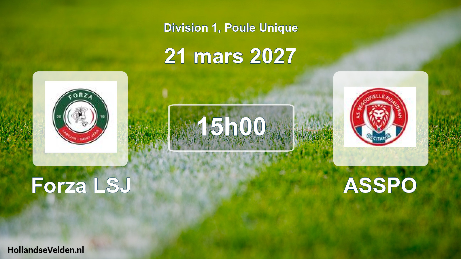 Match programmé: Forza LSJ - ASSPO (21 mars 2027)