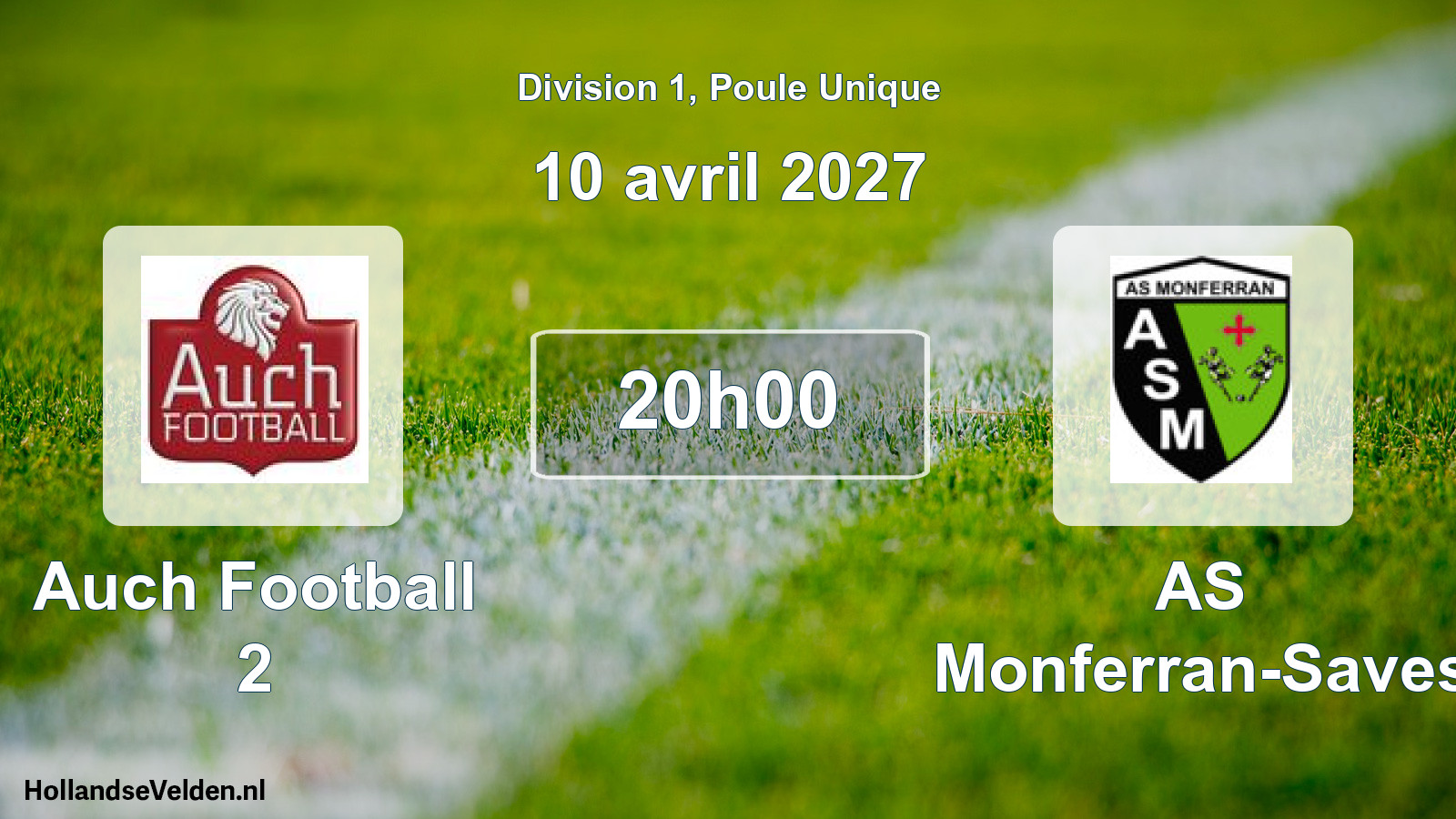 Scheduled Match: Auch Football 2 - AS Monferran-Saves (10 April 2027)