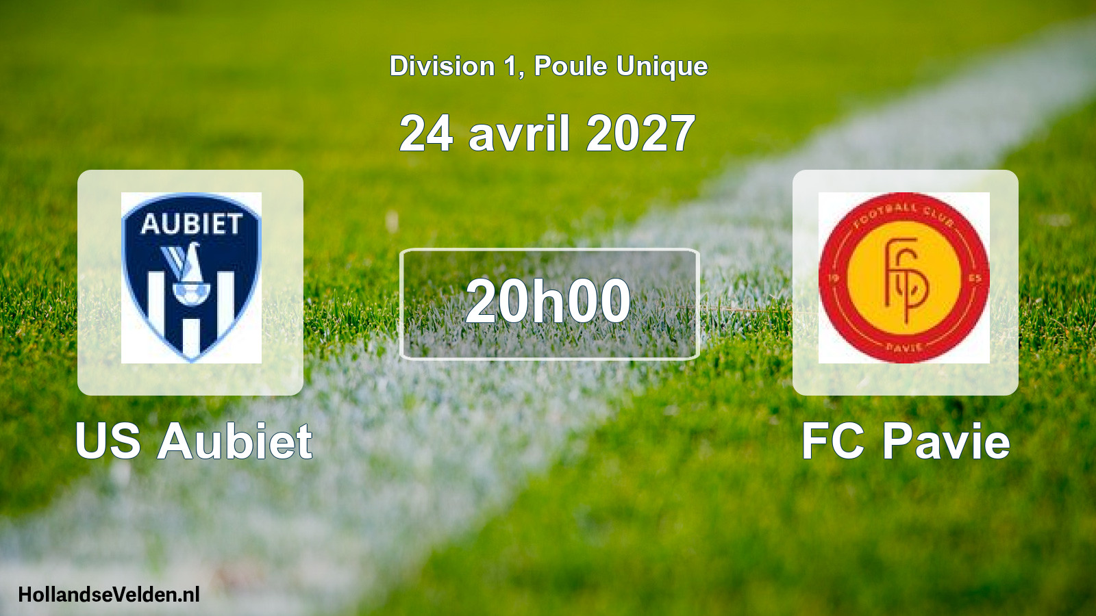 Match programmé: US Aubiet - FC Pavie (24 avril 2027)