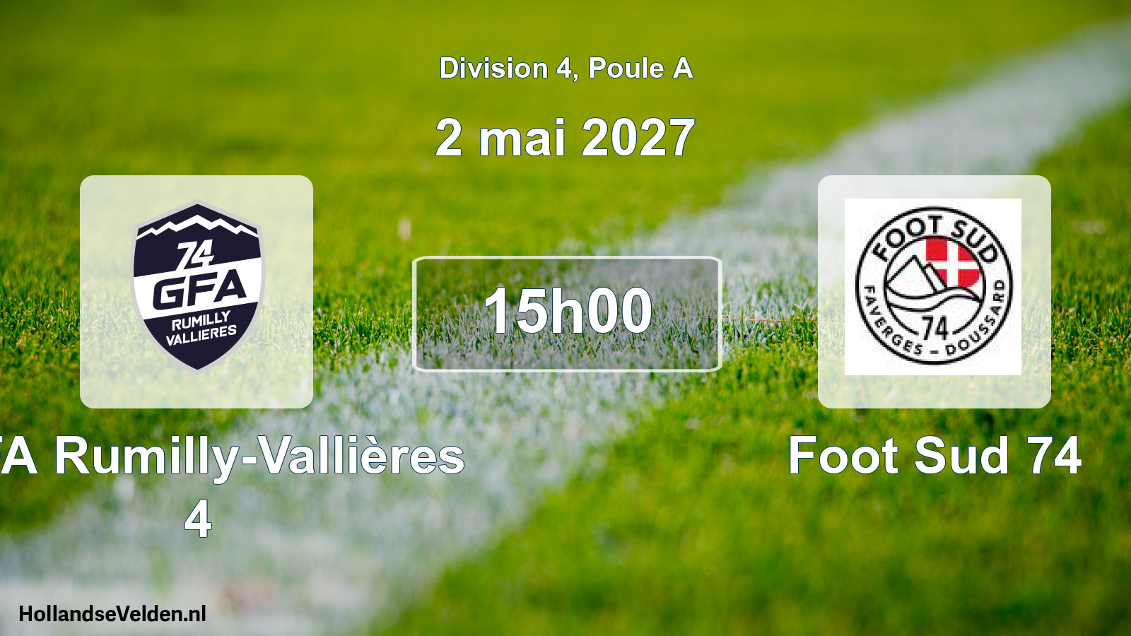 Scheduled Match: GFA Rumilly-Vallières 4 - Foot Sud 74 (22 November 2026)