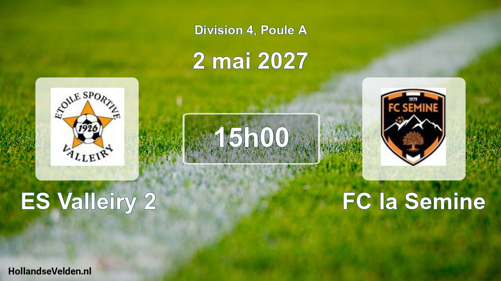 Scheduled Match: ES Valleiry 2 - FC la Semine (2 May 2027)