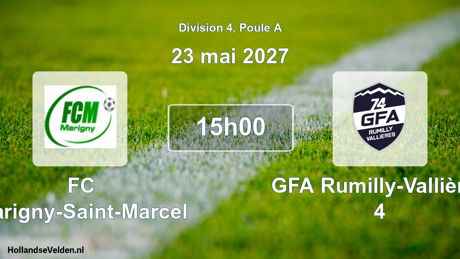 Scheduled Match: FC Marigny-Saint-Marcel - GFA Rumilly-Vallières 4 (23 May 2027)