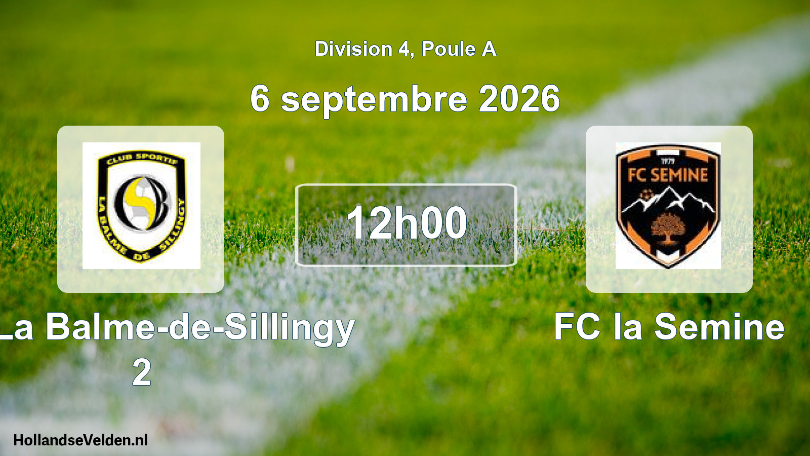 Geplande wedstrijd: CS La Balme-de-Sillingy 2 - FC la Semine (6 september 2026)