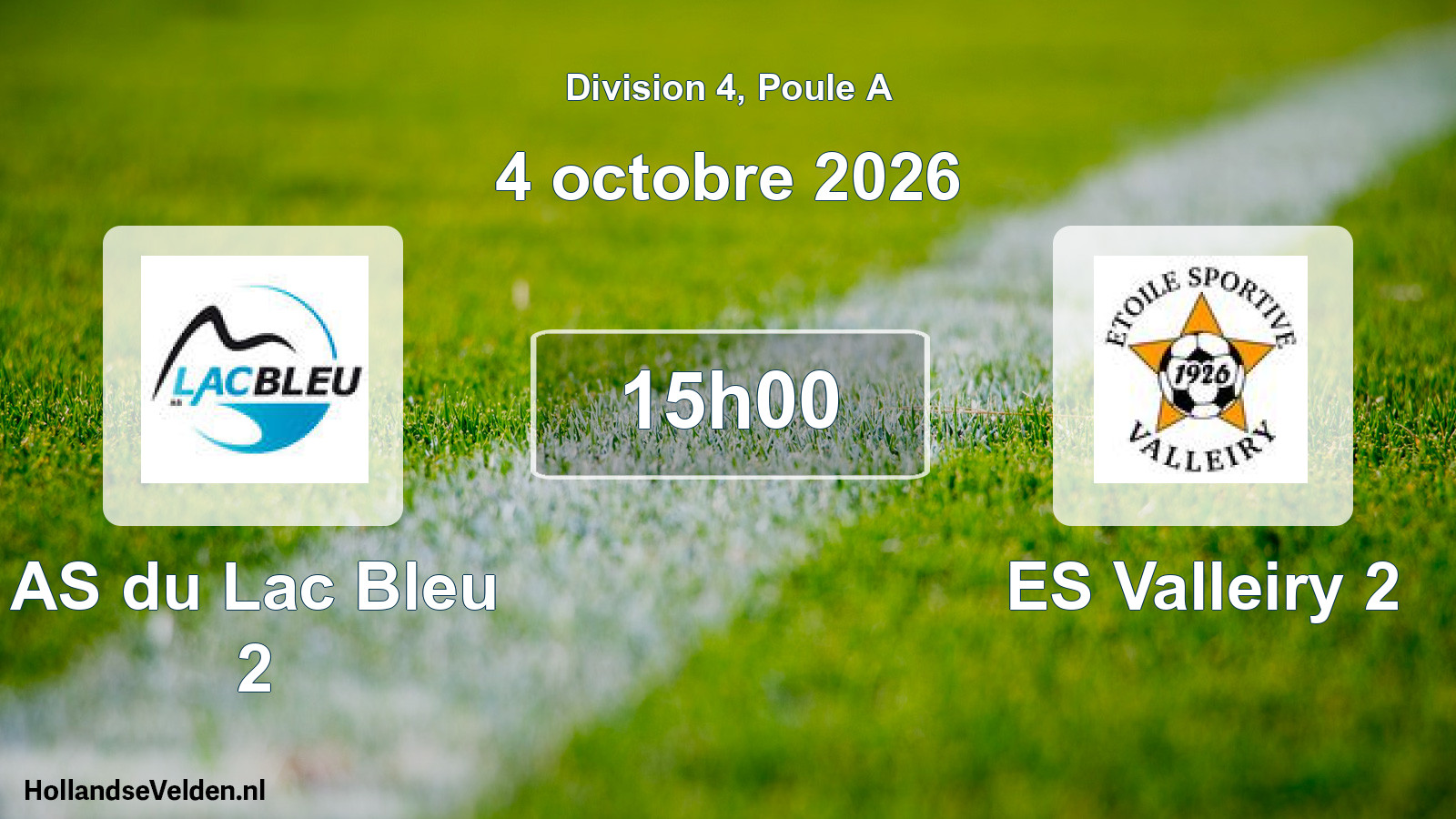 Scheduled Match: AS du Lac Bleu 2 - ES Valleiry 2 (4 October 2026)