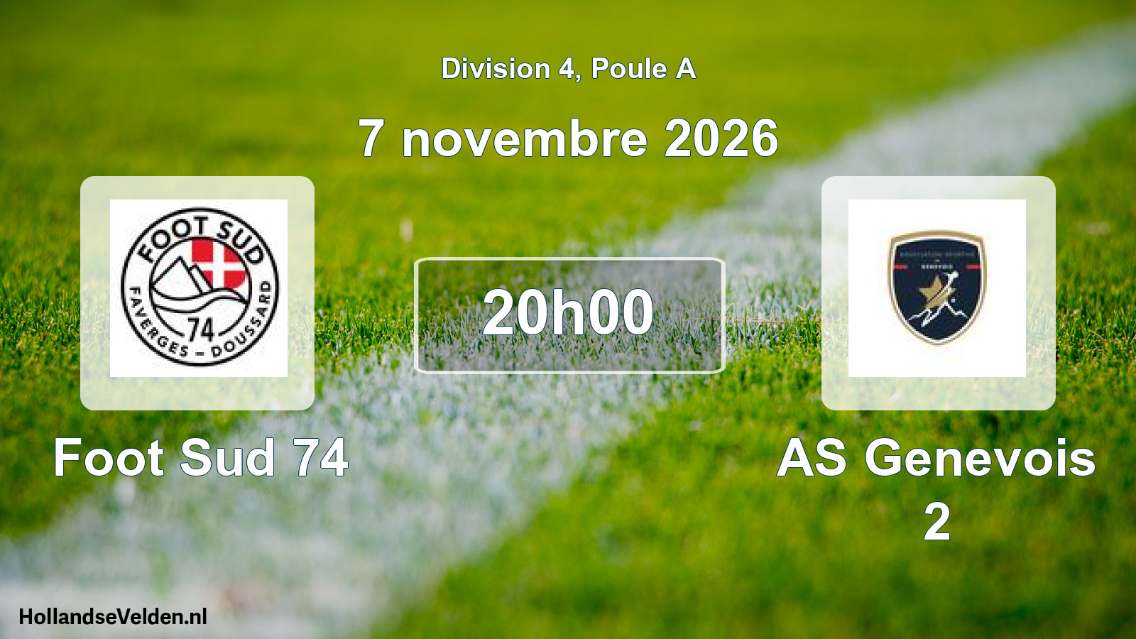 Scheduled Match: Foot Sud 74 - AS Genevois 2 (7 November 2026)
