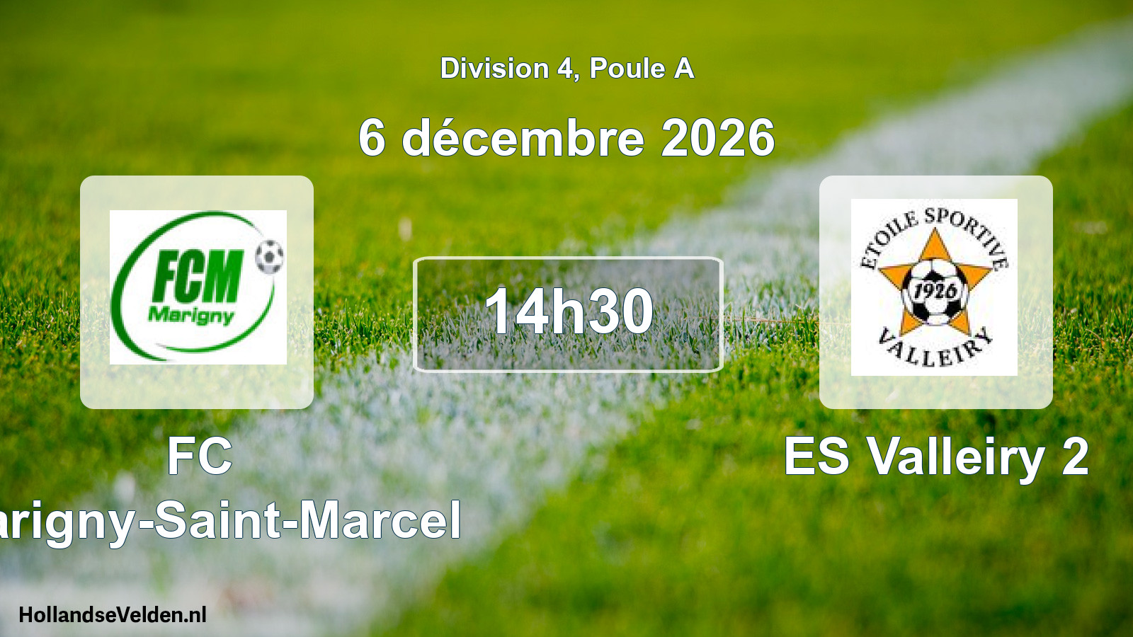Scheduled Match: FC Marigny-Saint-Marcel - ES Valleiry 2 (6 December 2026)