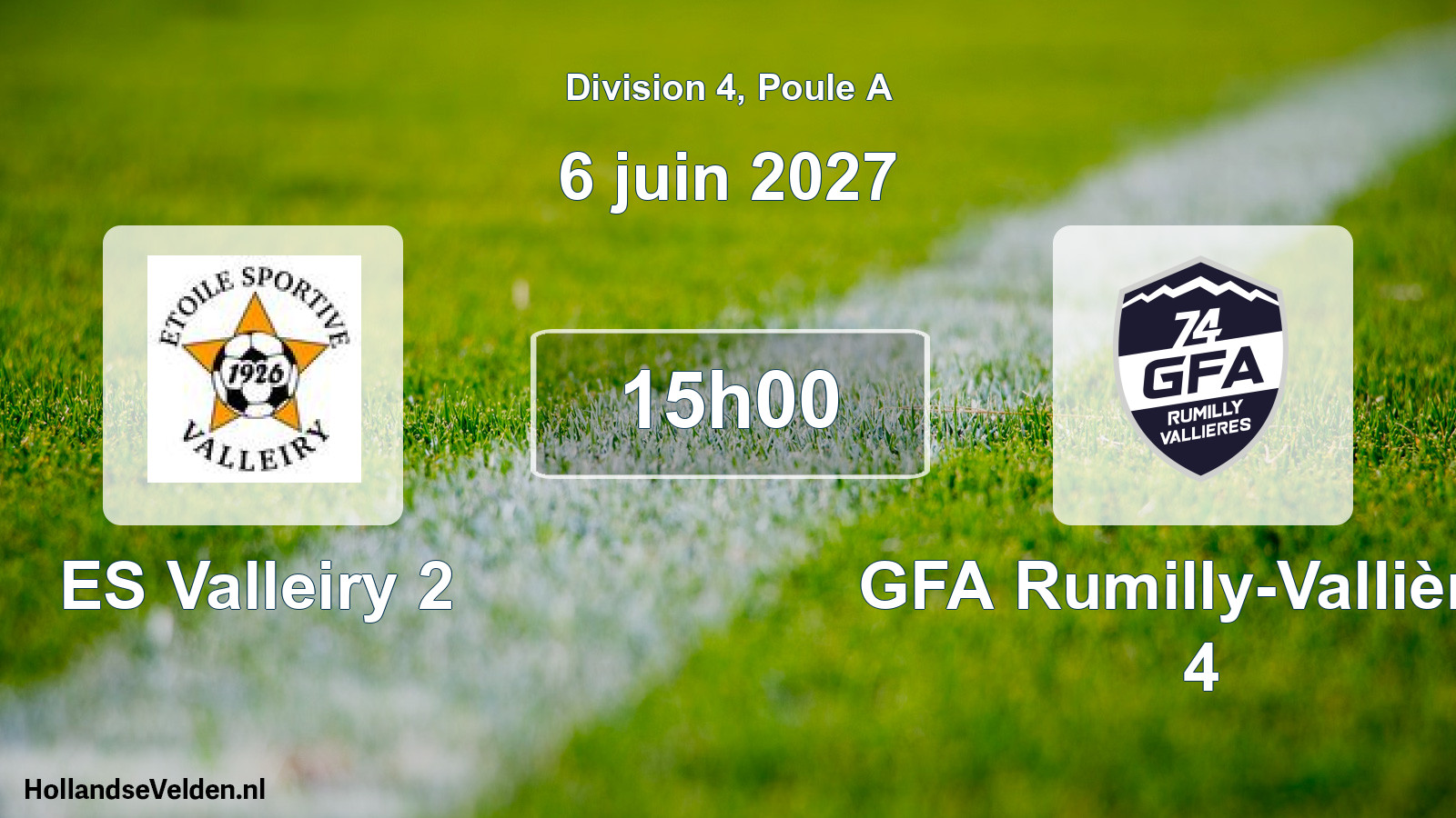 Scheduled Match: ES Valleiry 2 - GFA Rumilly-Vallières 4 (6 June 2027)