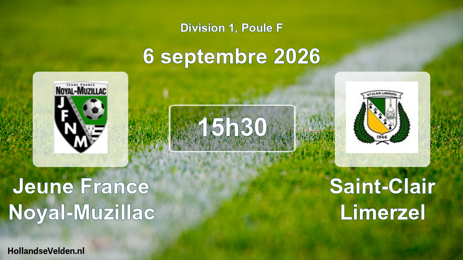 Match programmé: Jeune France Noyal-Muzillac - Saint-Clair Limerzel (6 septembre 2026)