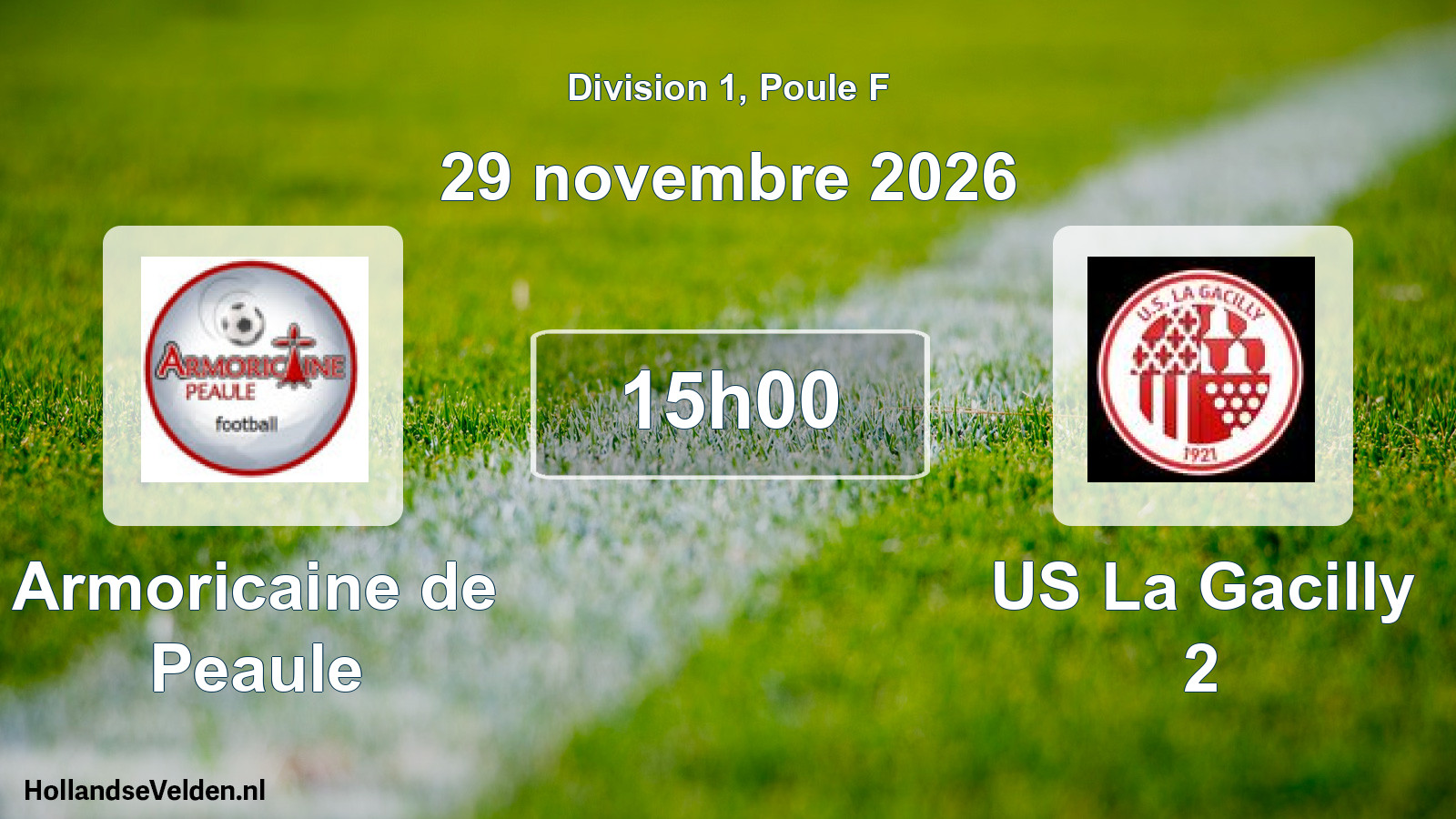 Match programmé: Armoricaine de Peaule - US La Gacilly 2 (29 novembre 2026)