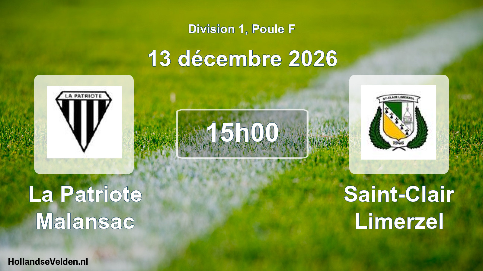 Match programmé: La Patriote Malansac - Saint-Clair Limerzel (13 décembre 2026)