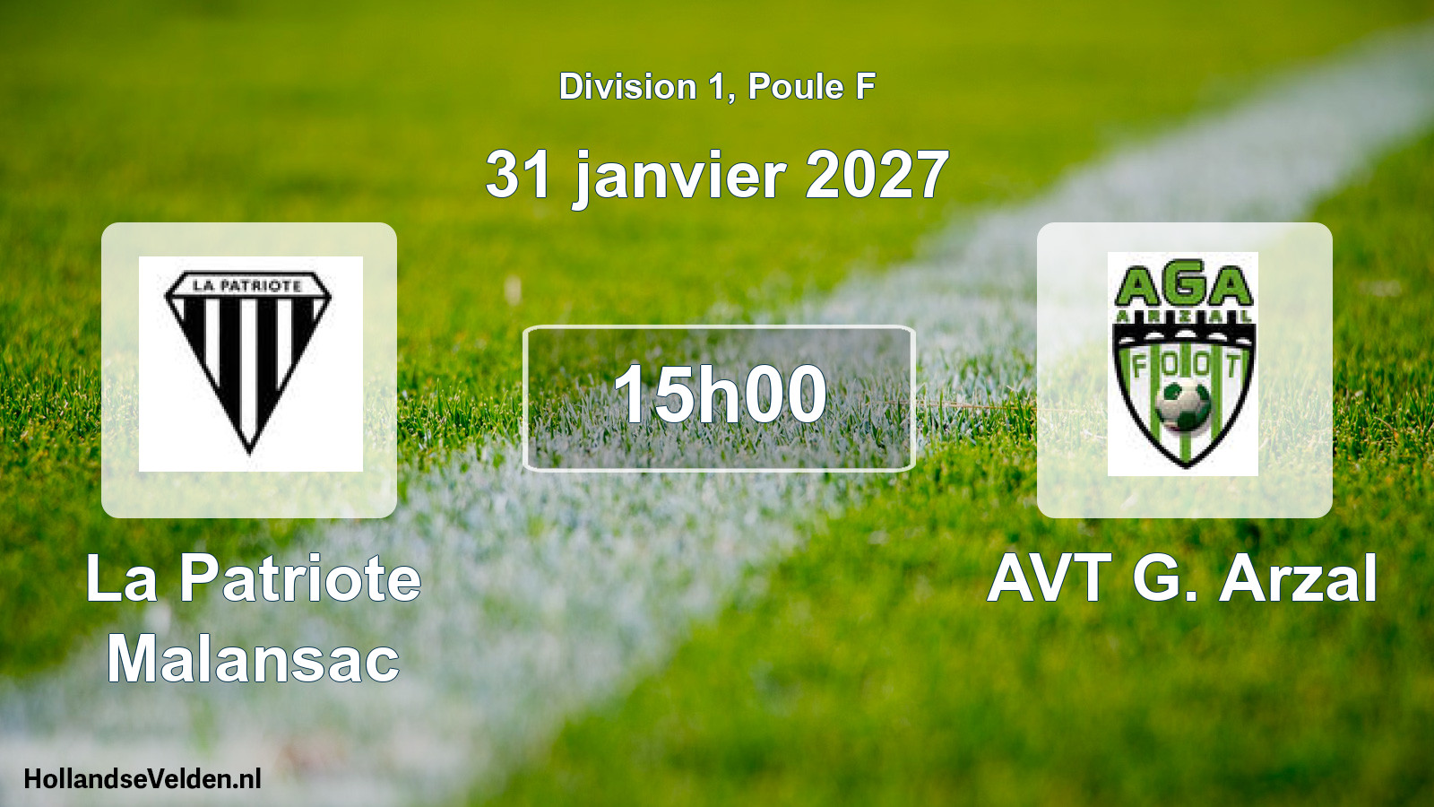 Match programmé: La Patriote Malansac - AVT G. Arzal (31 janvier 2027)