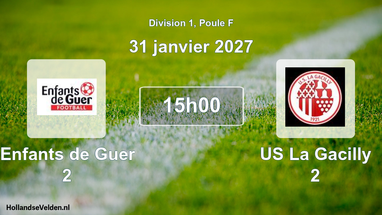 Match programmé: Enfants de Guer 2 - US La Gacilly 2 (31 janvier 2027)