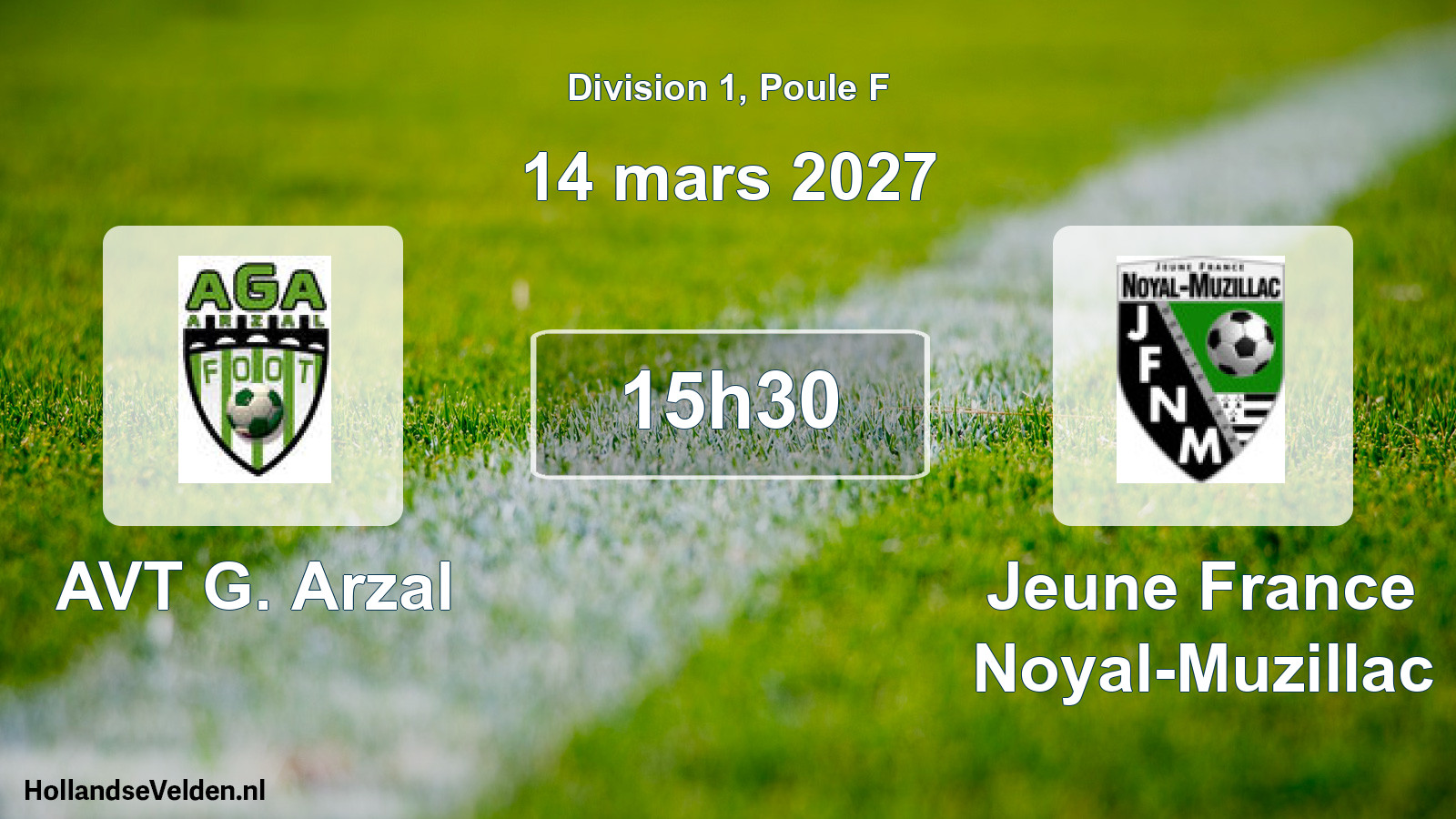 Match programmé: AVT G. Arzal - Jeune France Noyal-Muzillac (14 mars 2027)