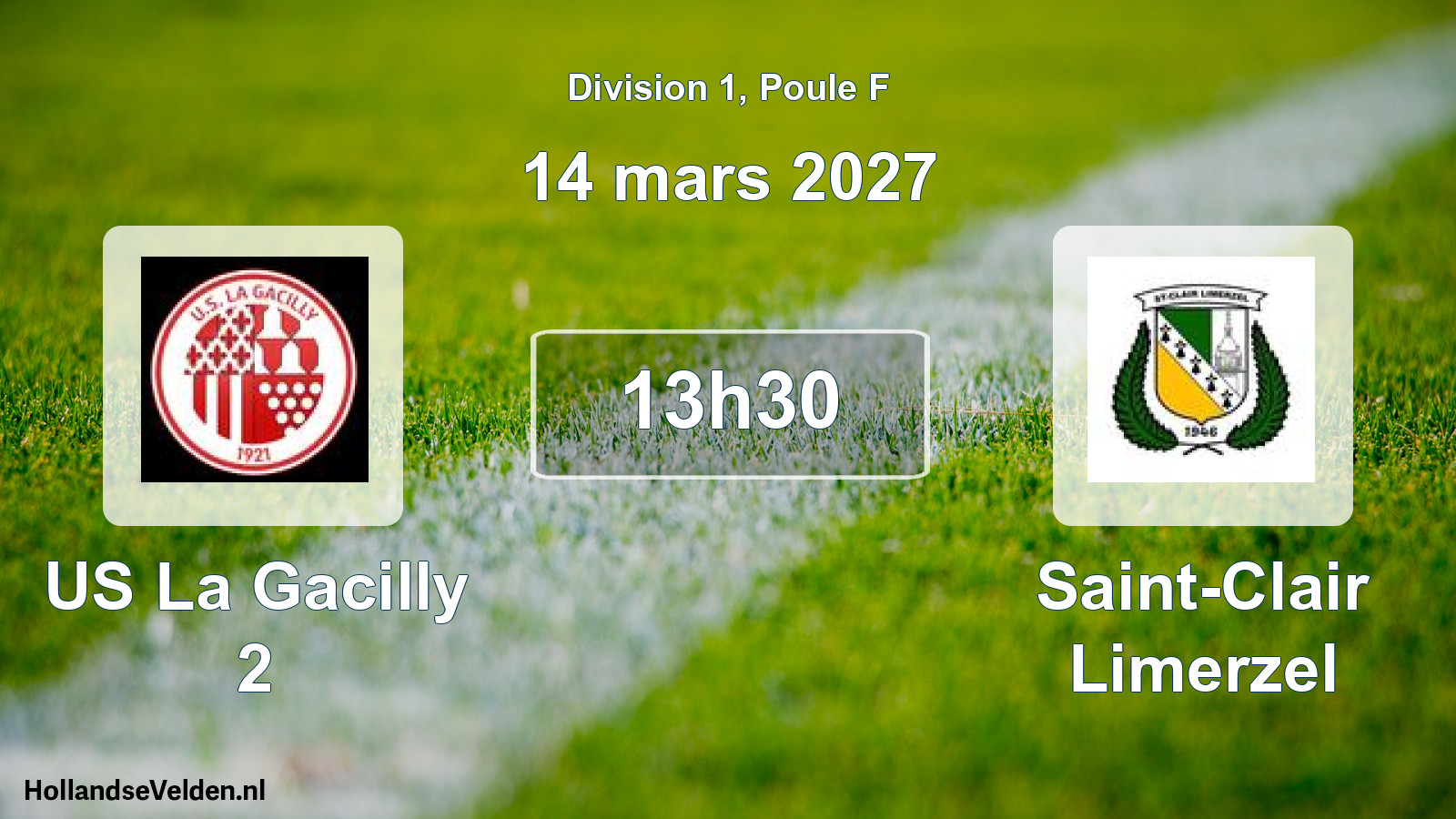 Match programmé: US La Gacilly 2 - Saint-Clair Limerzel (14 mars 2027)