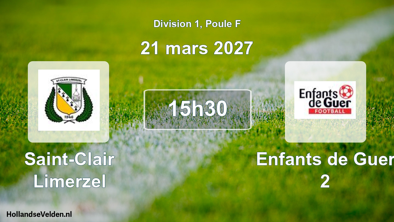 Match programmé: Saint-Clair Limerzel - Enfants de Guer 2 (21 mars 2027)
