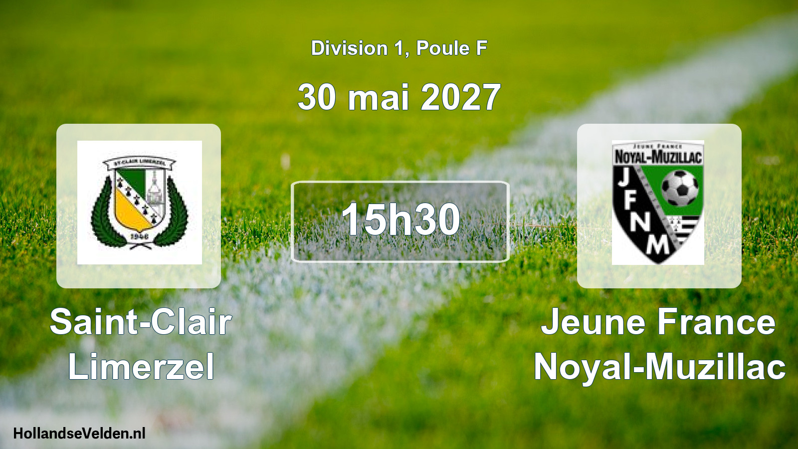 Match programmé: Saint-Clair Limerzel - Jeune France Noyal-Muzillac (30 mai 2027)