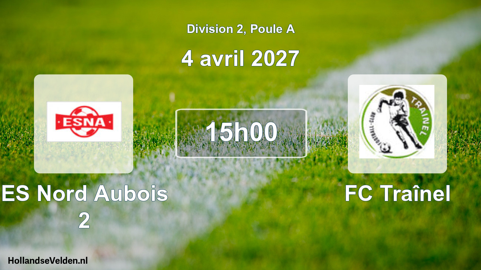 Match programmé: ES Nord Aubois 2 - FC Traînel (4 avril 2027)