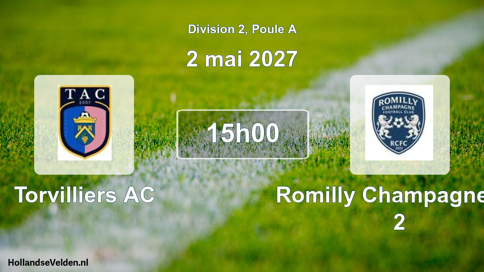 Match programmé: Torvilliers AC - Romilly Champagne FC 2 (2 mai 2027)