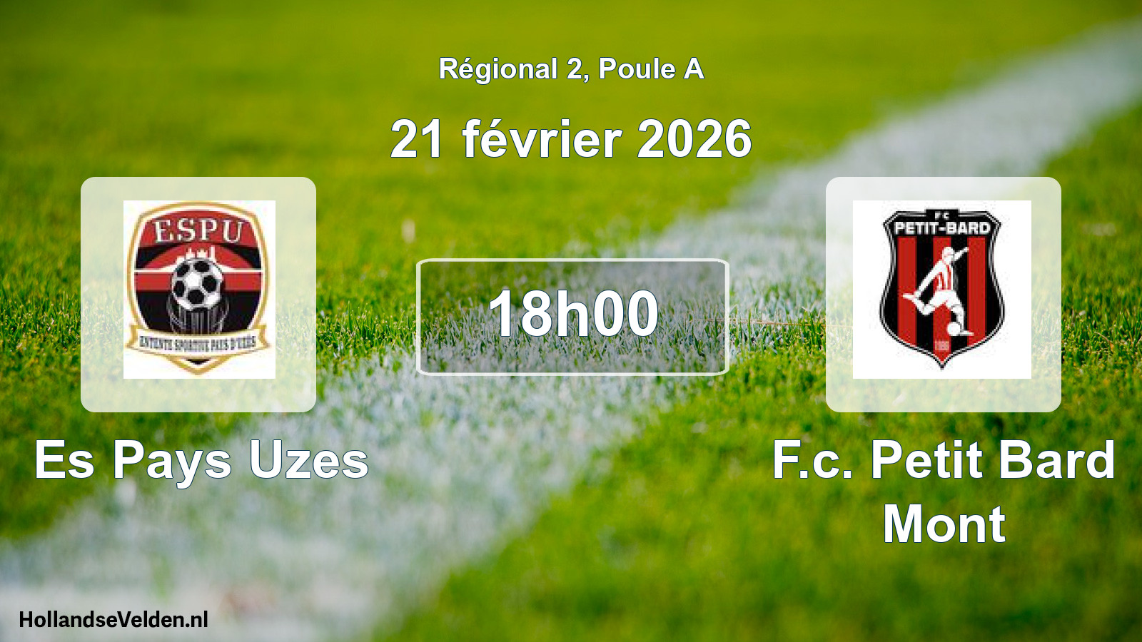 Geplande wedstrijd: Es Pays Uzes - F.c. Petit Bard Mont (21 februari 2026)