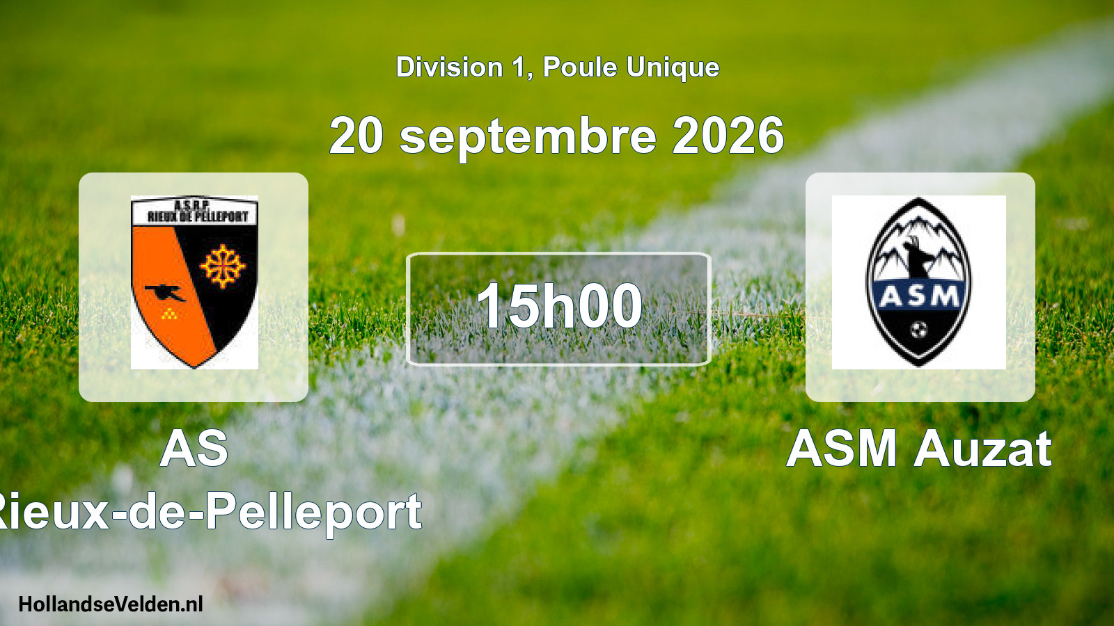 Geplande wedstrijd: AS Rieux-de-Pelleport - ASM Auzat (20 september 2026)