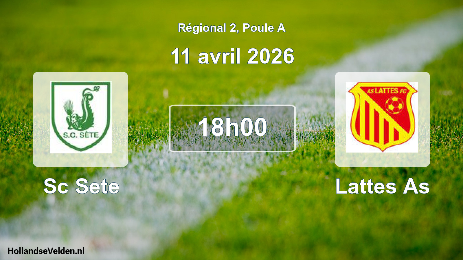 Geplande wedstrijd: Sc Sete - Lattes As (11 avril 2026)