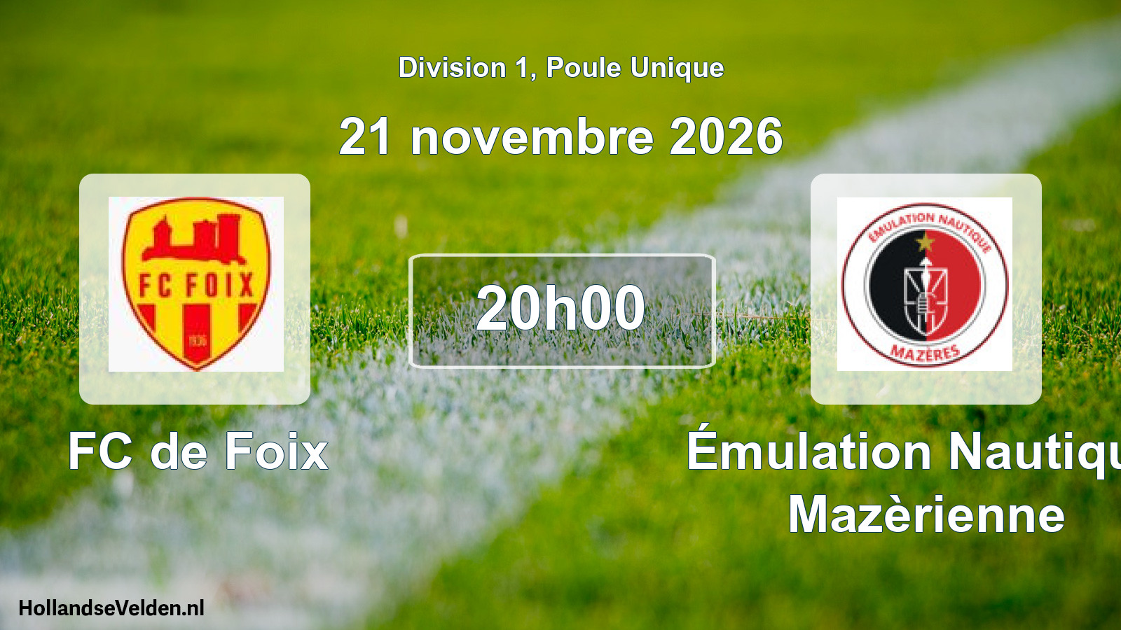 Scheduled Match: FC de Foix - Émulation Nautique Mazèrienne (21 November 2026)