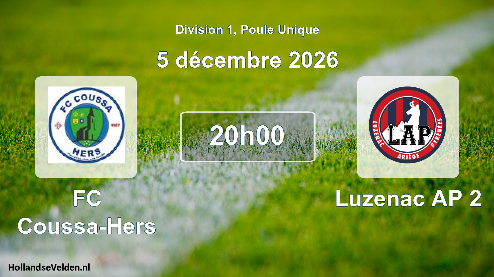 Match programmé: FC Coussa-Hers - Luzenac AP 2 (5 décembre 2026)
