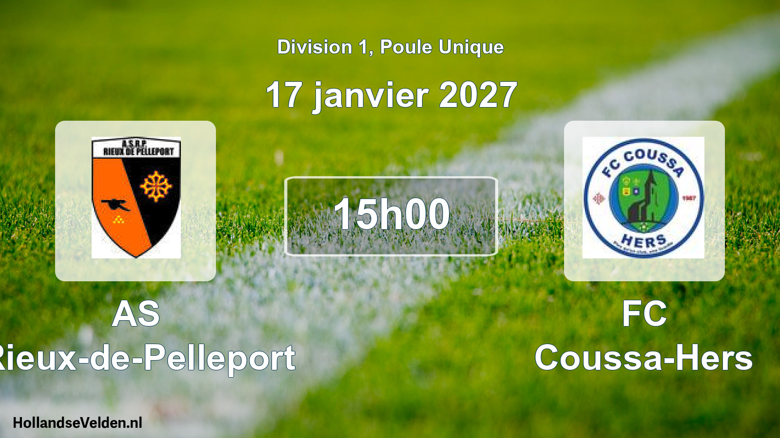 Geplande wedstrijd: AS Rieux-de-Pelleport - FC Coussa-Hers (17 januari 2027)