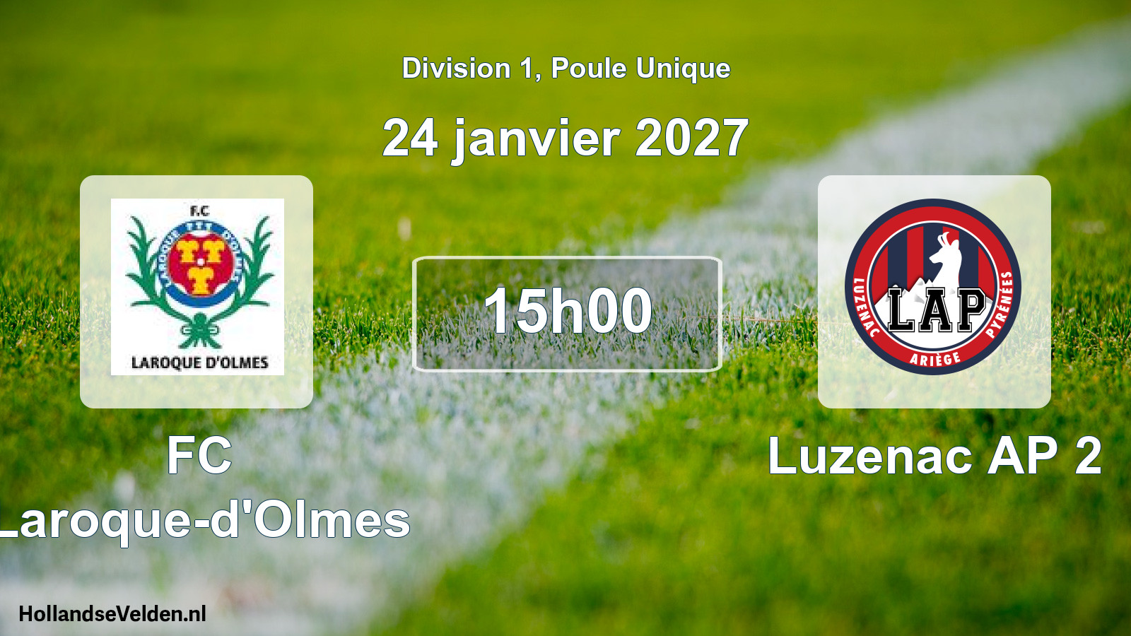 Scheduled Match: FC Laroque-d'Olmes - Luzenac AP 2 (24 January 2027)