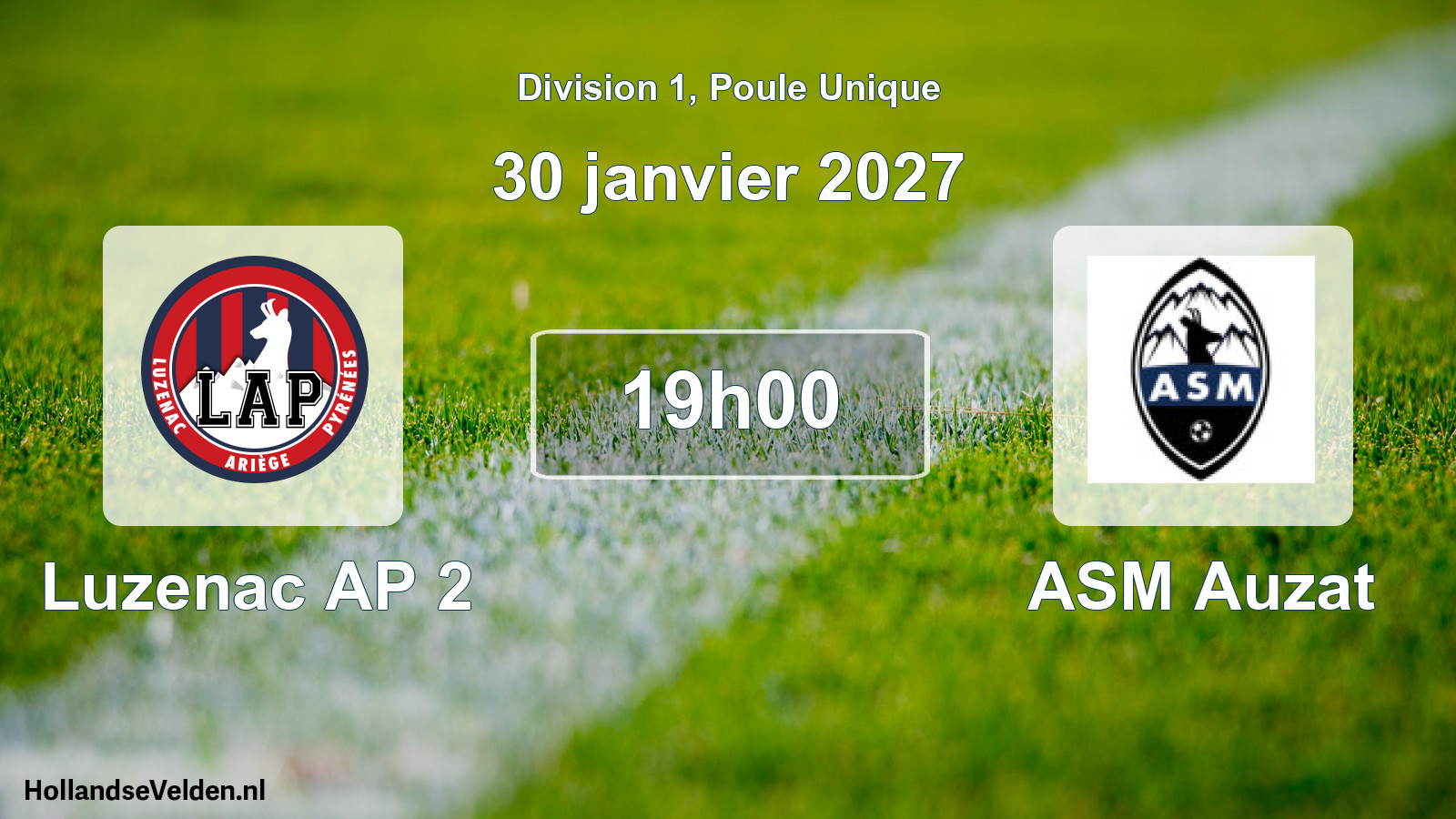 Match programmé: Luzenac AP 2 - ASM Auzat (30 janvier 2027)