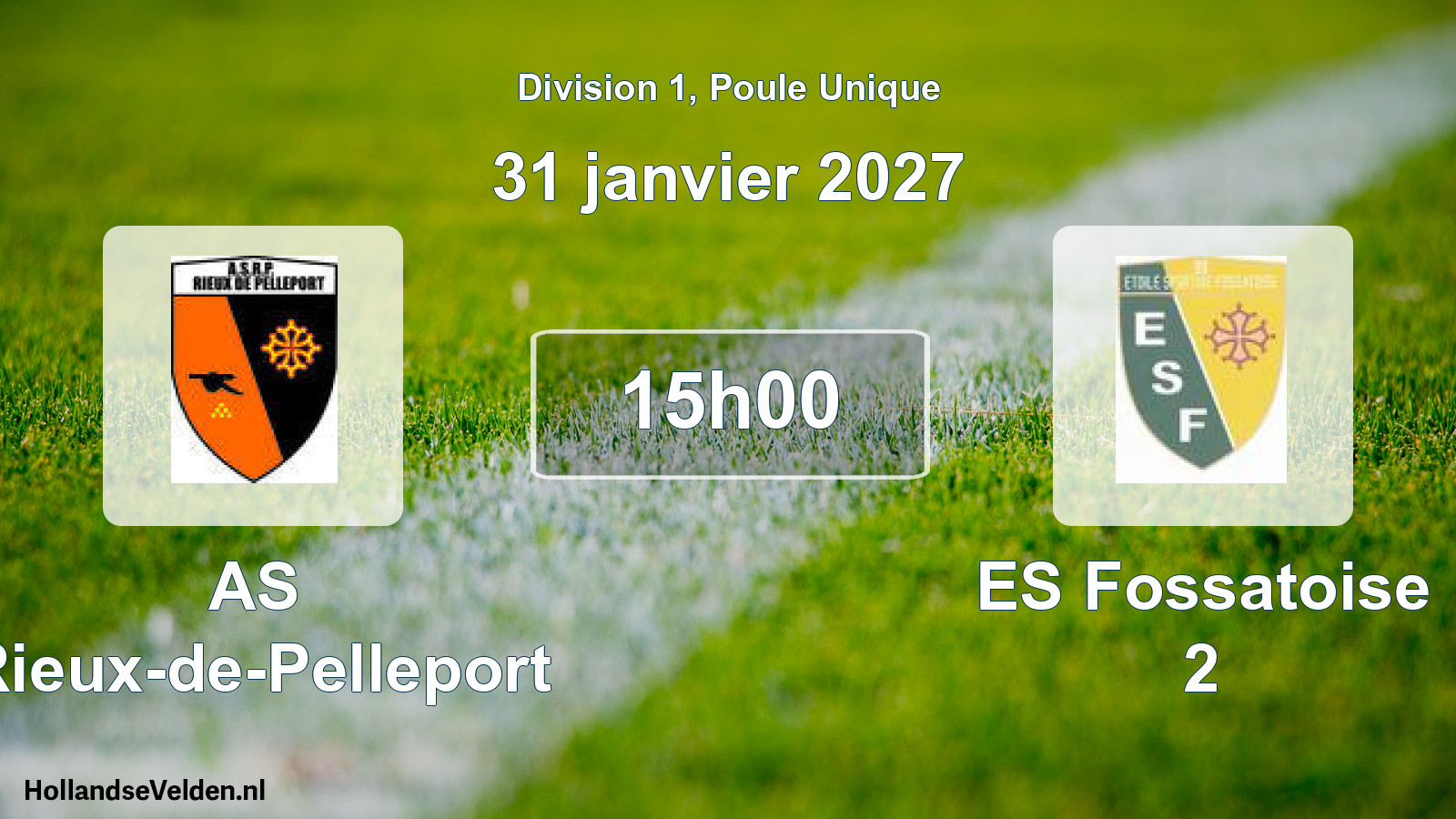 Match programmé: AS Rieux-de-Pelleport - ES Fossatoise 2 (31 janvier 2027)