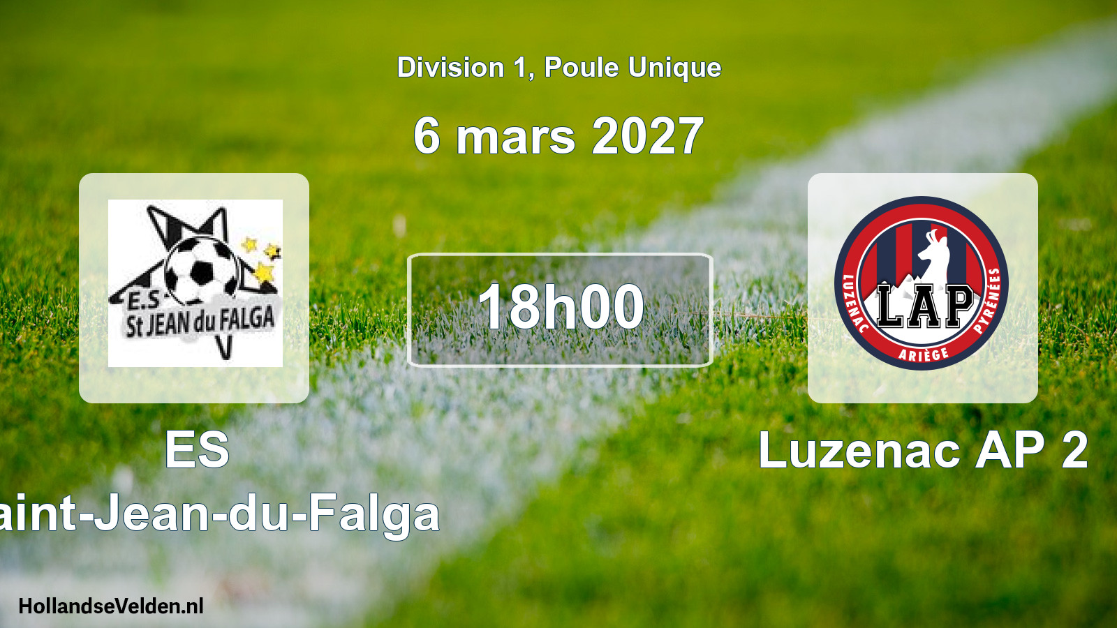 Match programmé: ES Saint-Jean-du-Falga - Luzenac AP 2 (6 mars 2027)