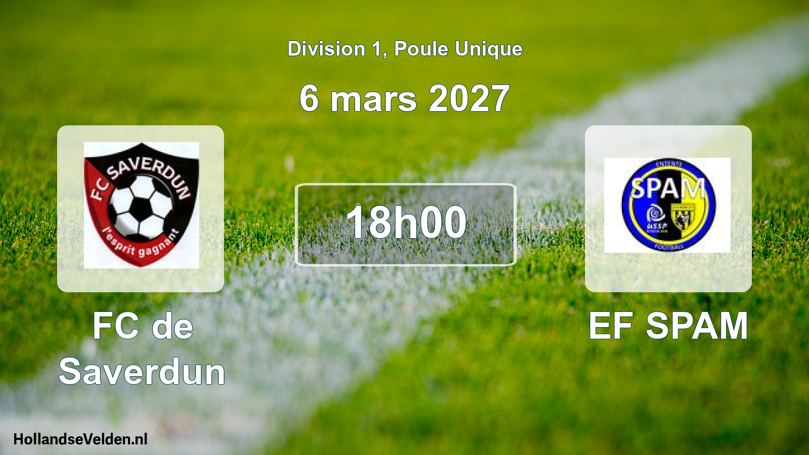 Match programmé: FC de Saverdun - EF SPAM (6 mars 2027)