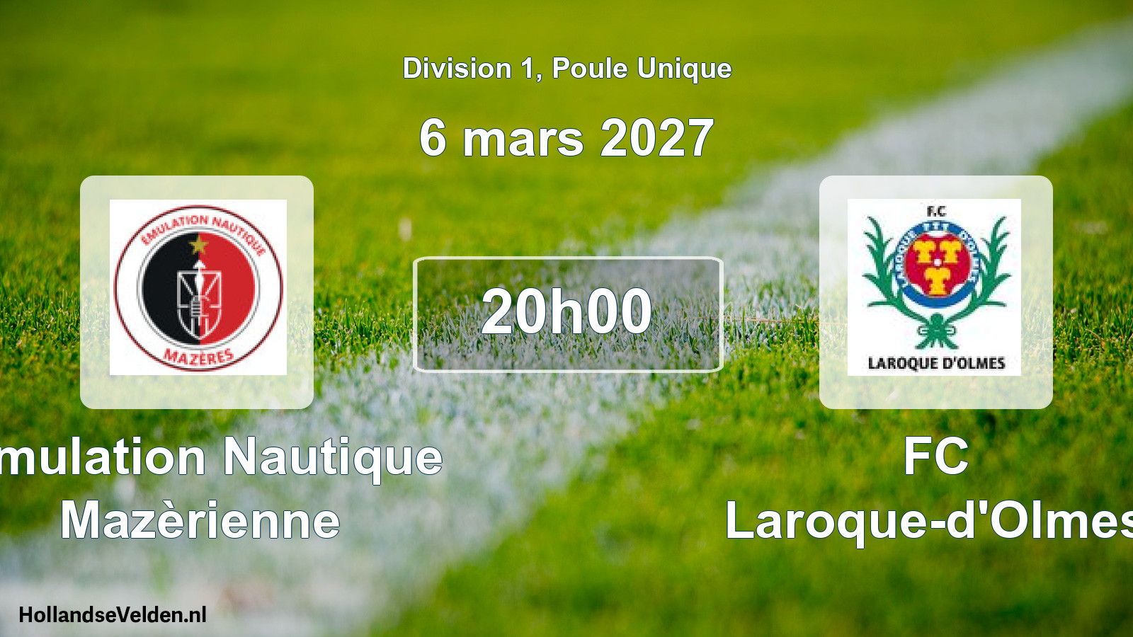 Geplande wedstrijd: Émulation Nautique Mazèrienne - FC Laroque-d'Olmes (6 maart 2027)