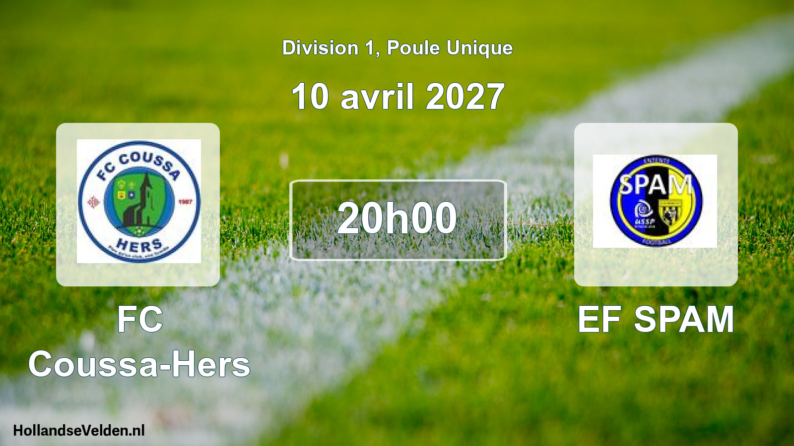 Match programmé: FC Coussa-Hers - EF SPAM (10 avril 2027)