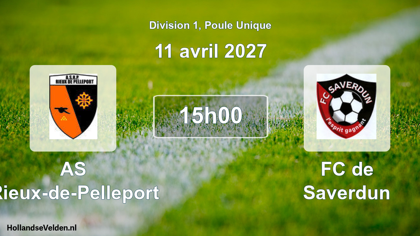 Geplande wedstrijd: AS Rieux-de-Pelleport - FC de Saverdun (11 april 2027)
