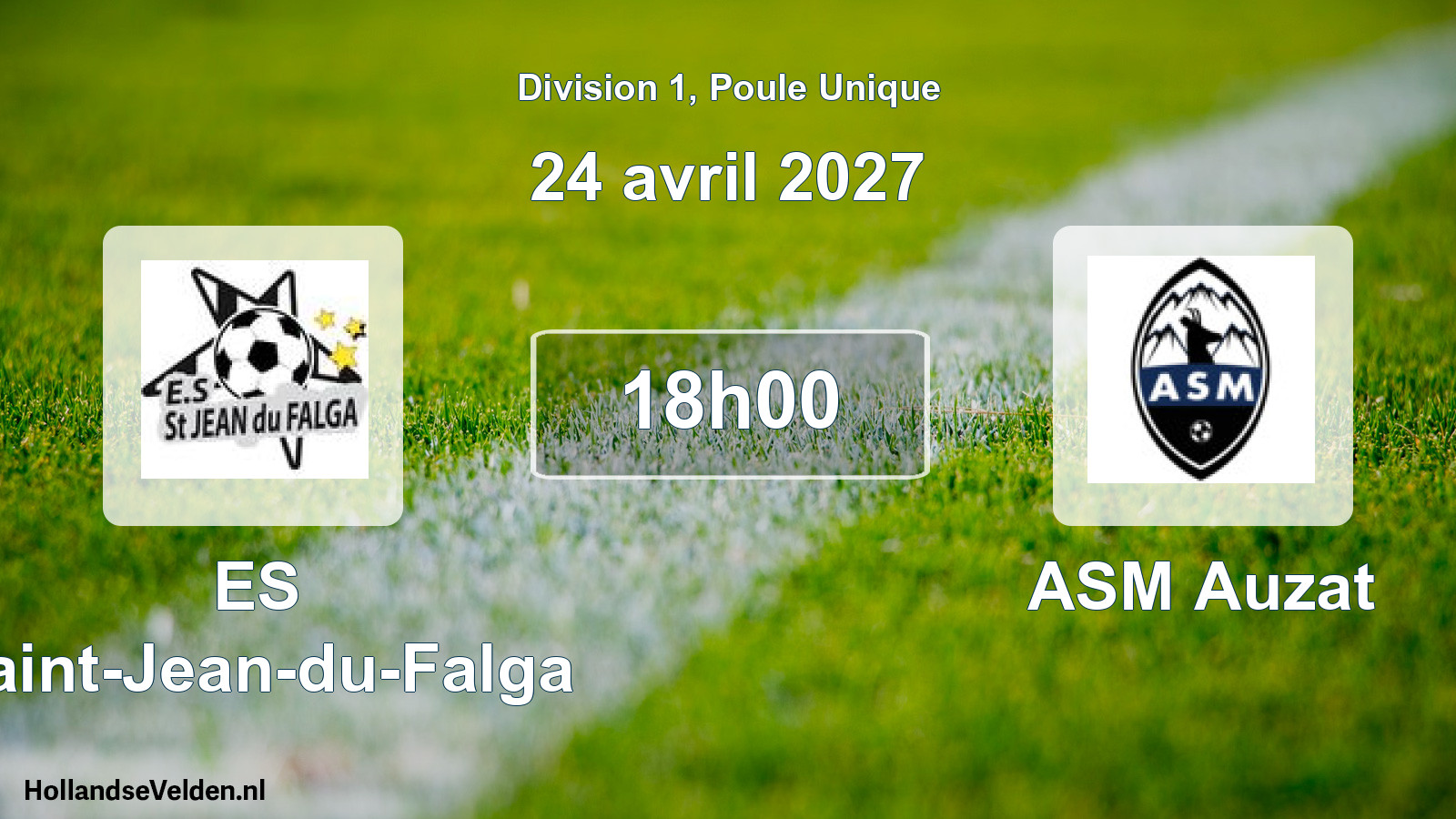 Match programmé: ES Saint-Jean-du-Falga - ASM Auzat (24 avril 2027)