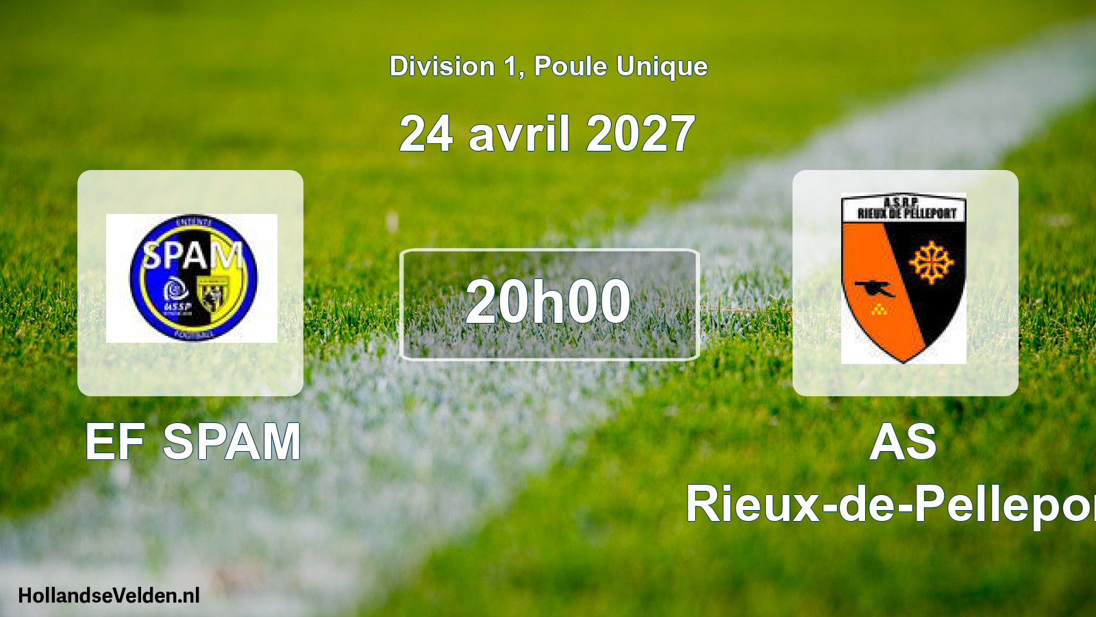 Match programmé: EF SPAM - AS Rieux-de-Pelleport (24 avril 2027)