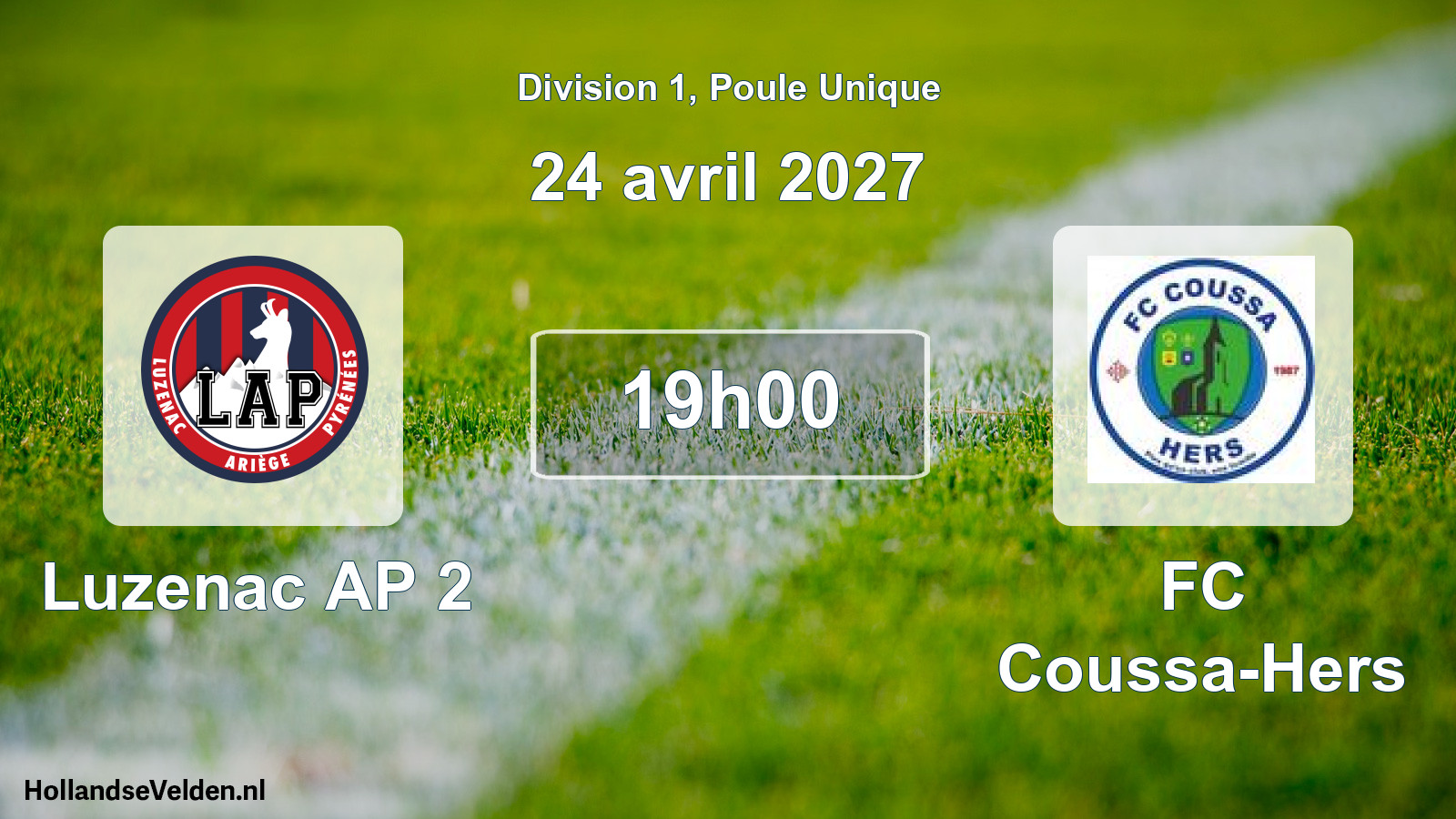 Scheduled Match: Luzenac AP 2 - FC Coussa-Hers (24 April 2027)