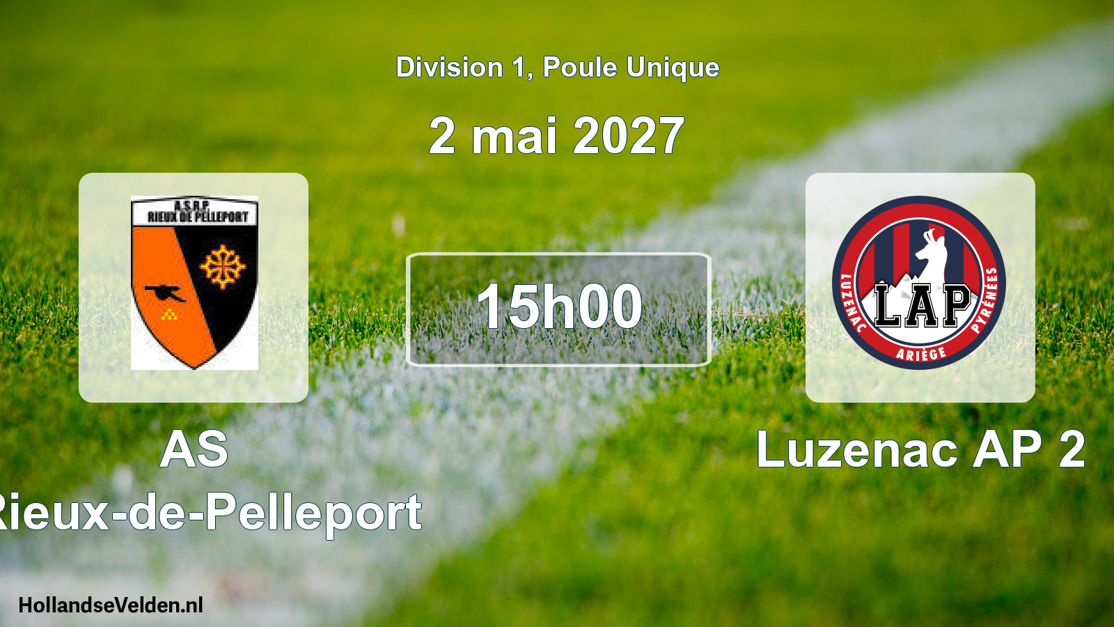 Match programmé: AS Rieux-de-Pelleport - Luzenac AP 2 (2 mai 2027)