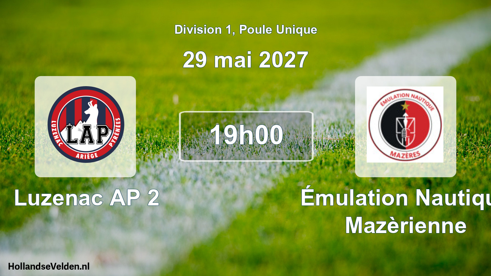 Match programmé: Luzenac AP 2 - Émulation Nautique Mazèrienne (29 mai 2027)