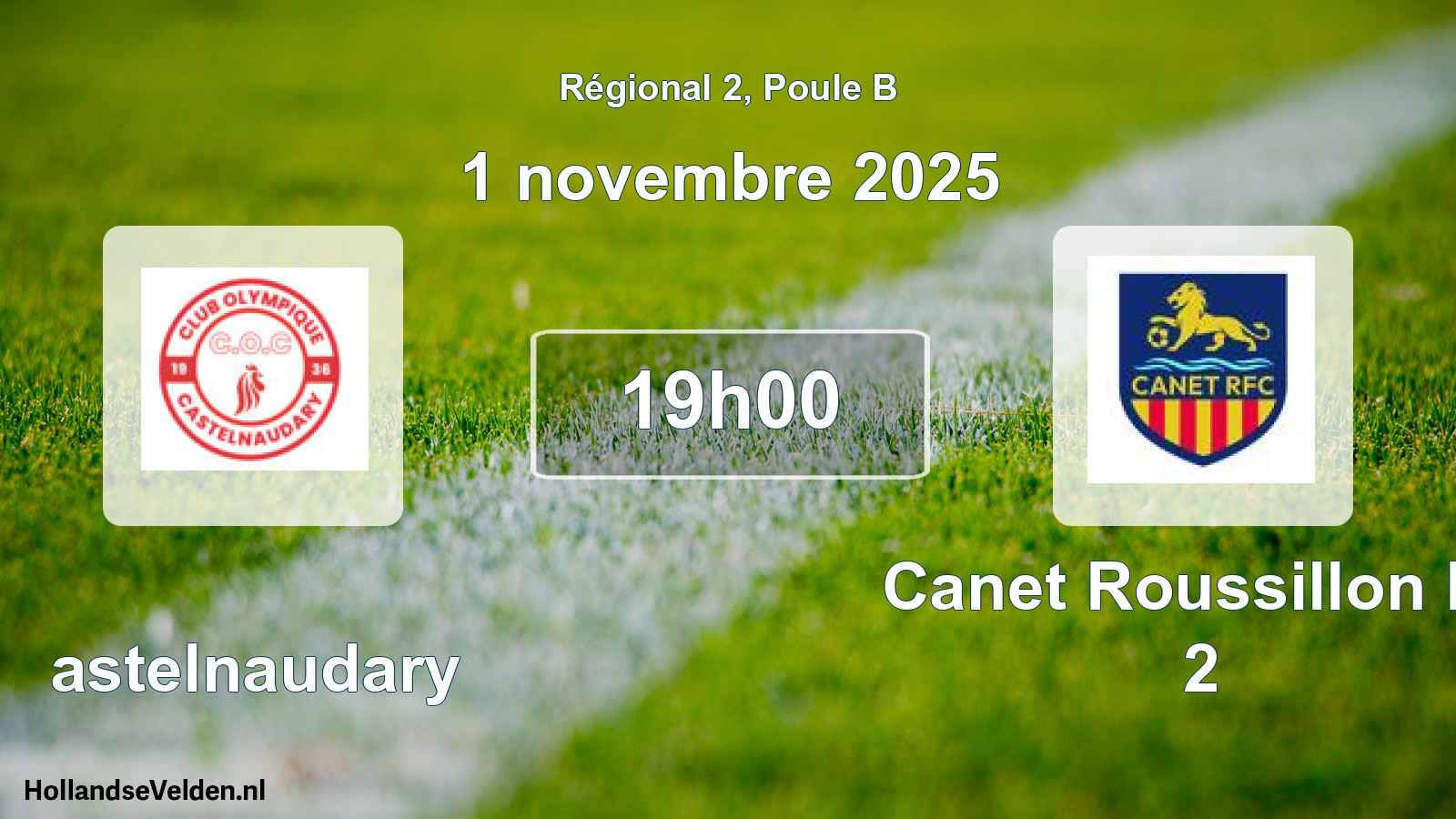 Geplande wedstrijd: Castelnaudary - Canet Roussillon Fc 2 (1 novembre 2025)